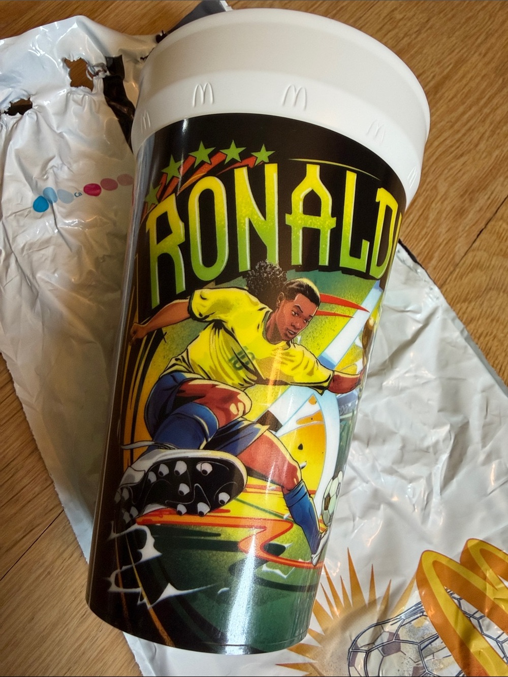 NWT FIFA World Cup Ronaldinho Brazil McDonald's Soccer Promo Cup and Bag 🇧🇷 - Picture 3 of 8